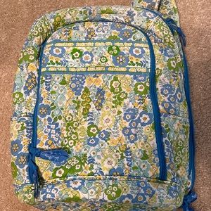 Retired 2011 Vera Bradley English Meadows Padded Laptop Backpack Bag Tote